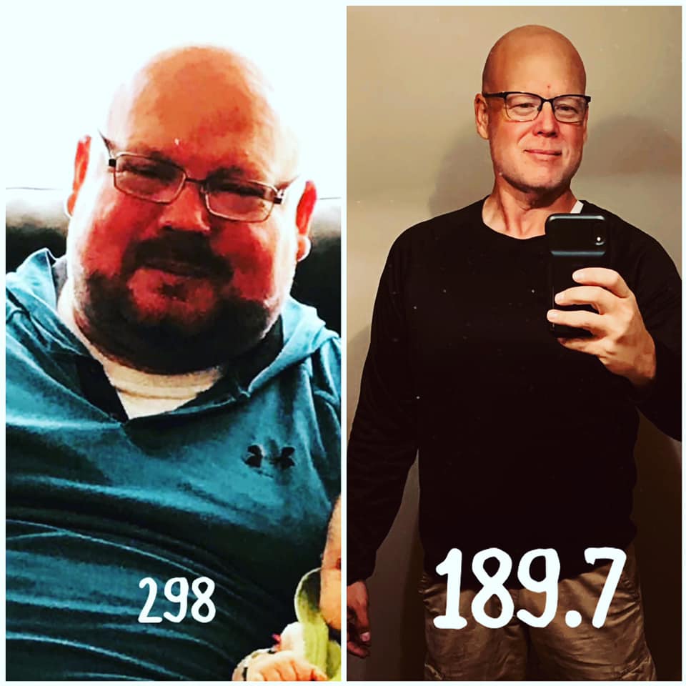 Michael McCain Zero Carb Roofer Transformation with a long sleeve black shirt